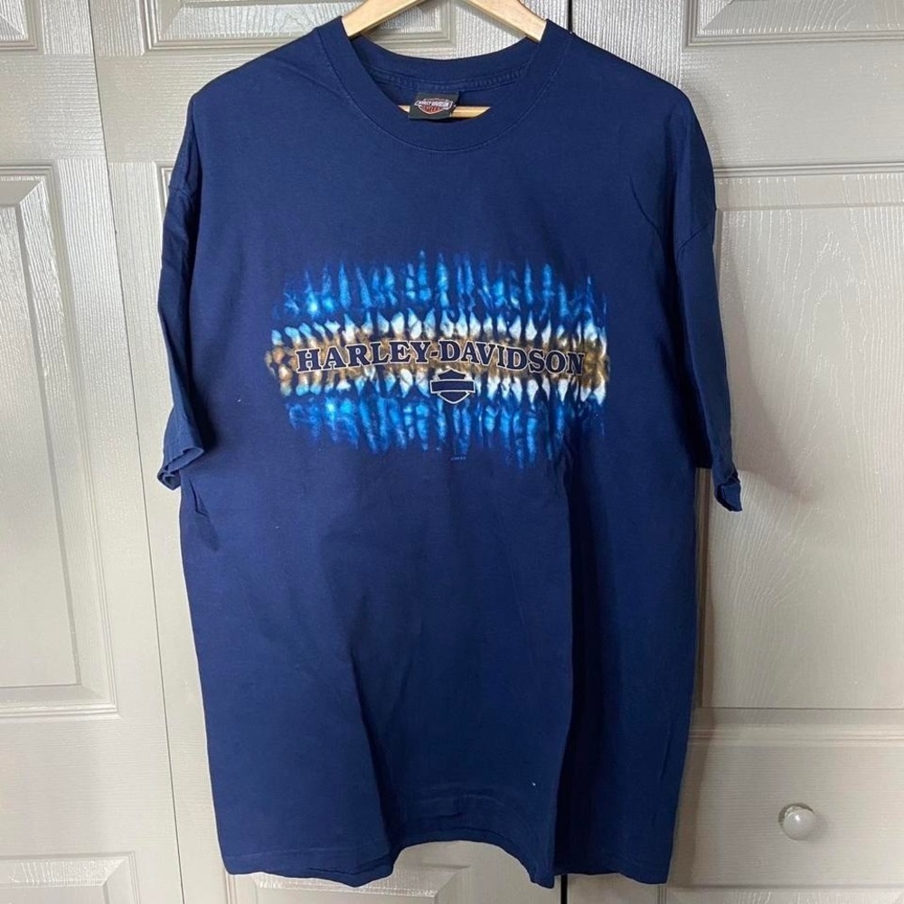 harley davidson shirt tie die harley biker grunge motorcycles size XL